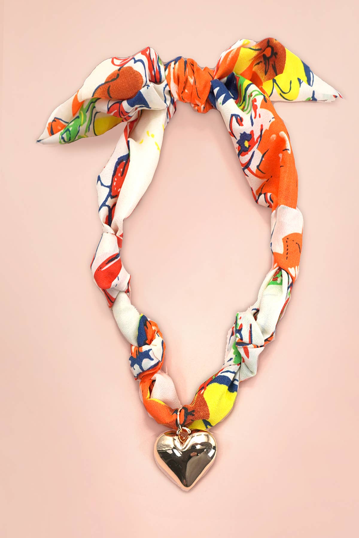 HANDMADE SCARF BOW CHARM NECKLACE | 80N91790: L