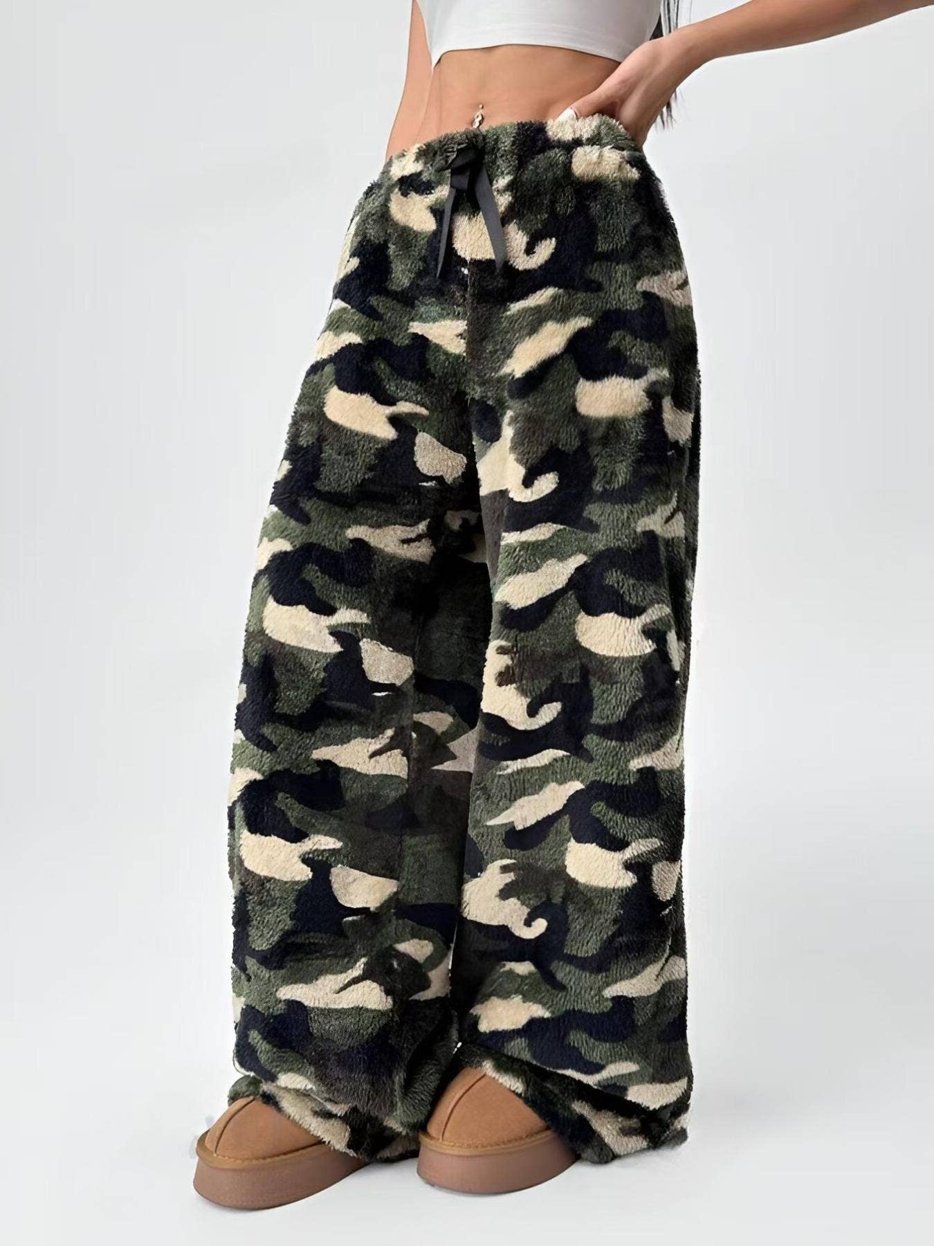 Leopard print or Teddy Bear fleece lounge pants