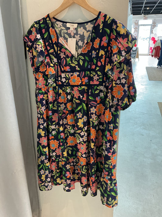 Flower dress short