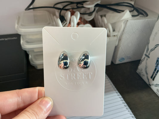 silver teardrop earrings