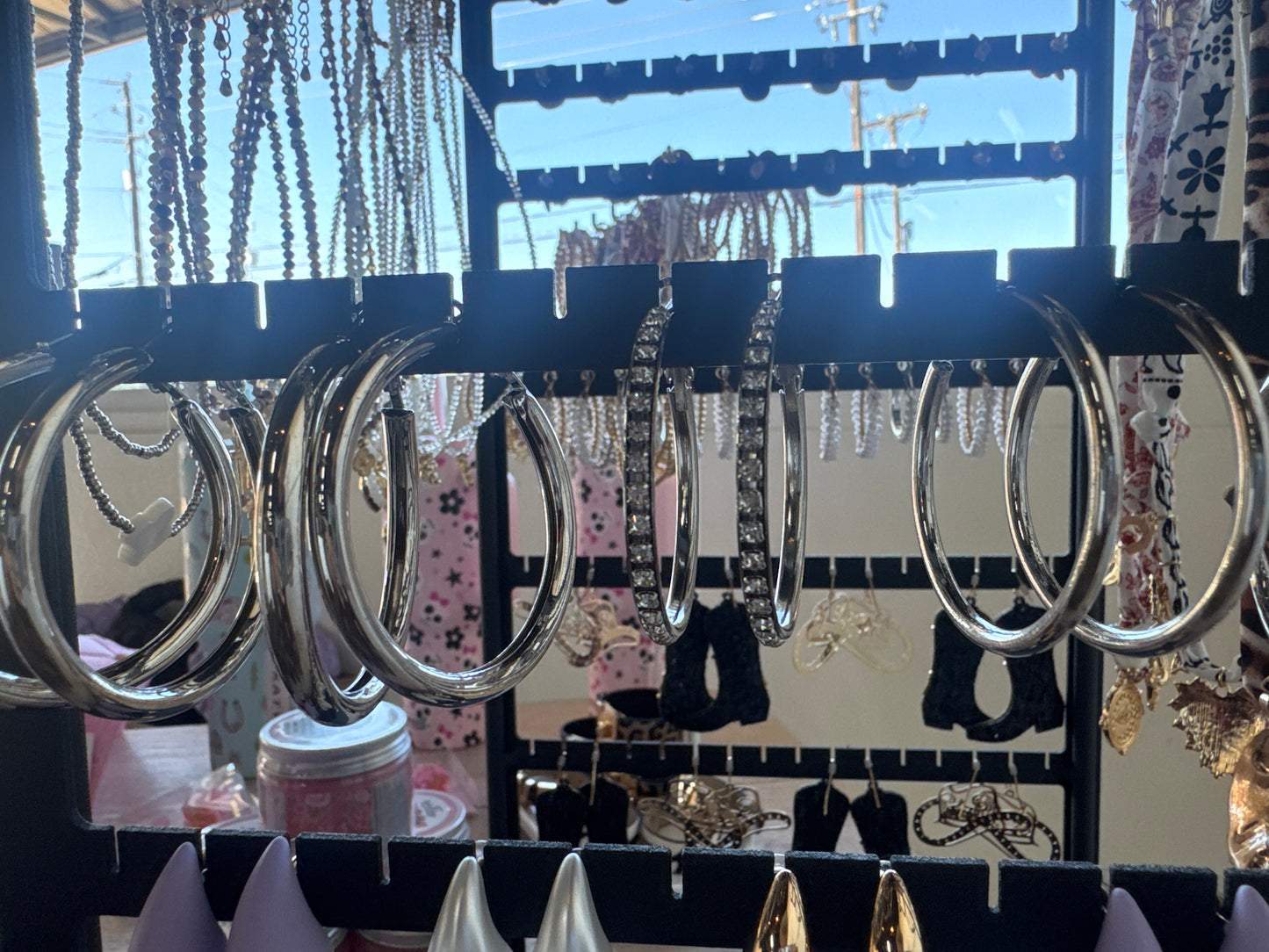 Large Silver Hoops