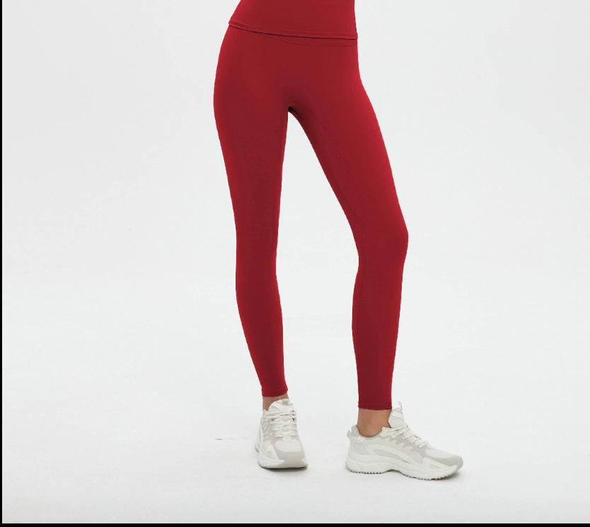 Red activewear leggings