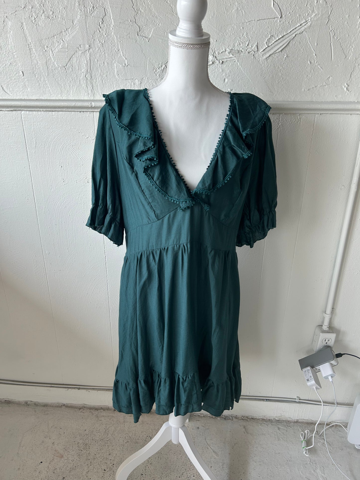 Western green dress