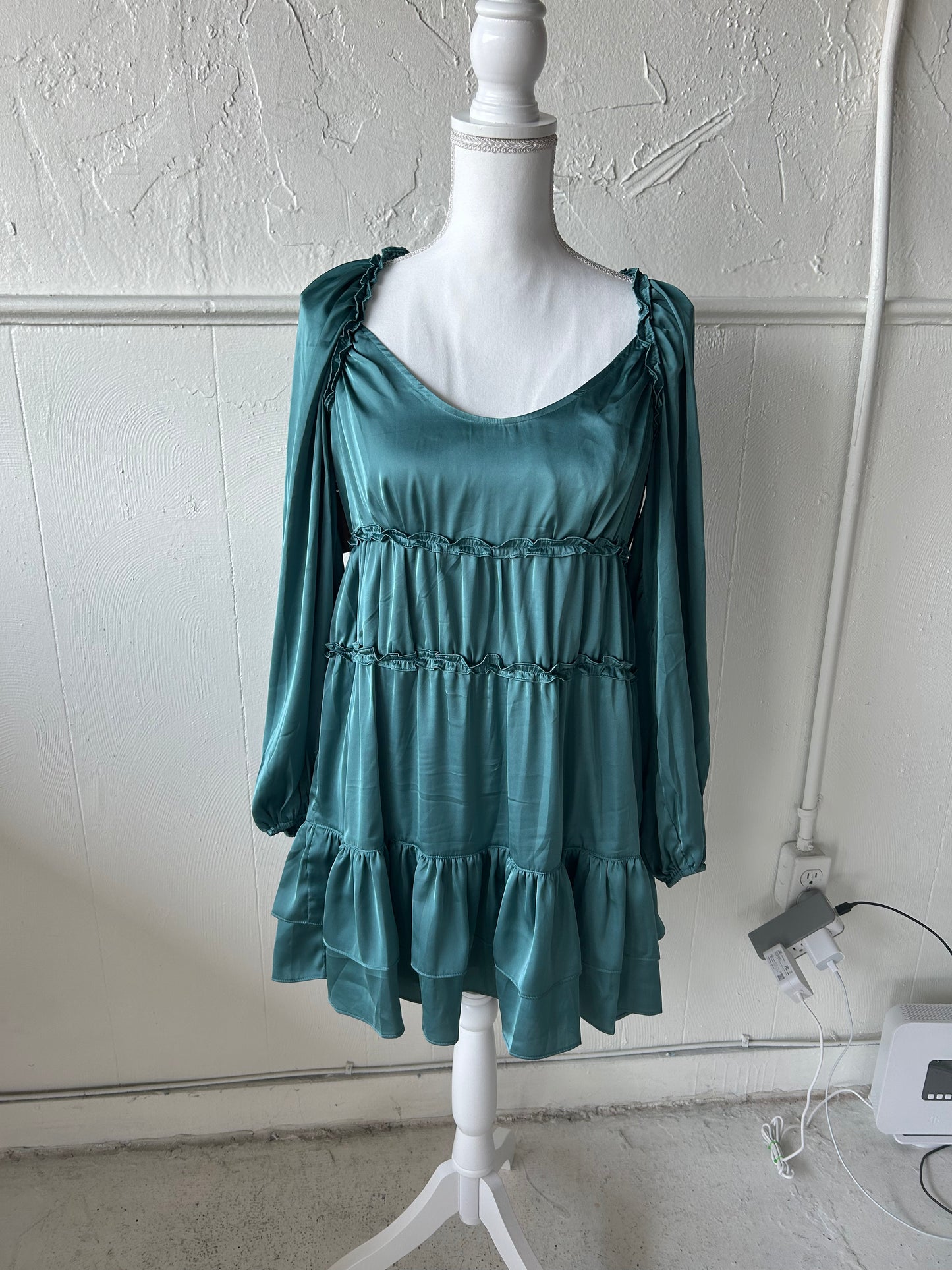 Mist green dress