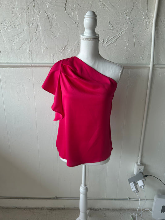 Pink one shoulder blouse