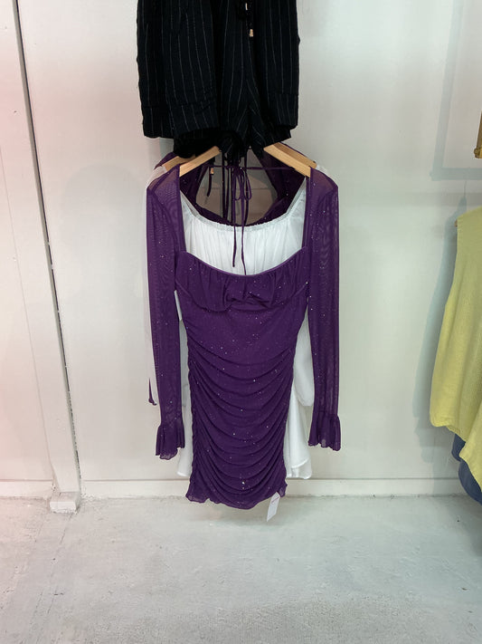 Purple long sleeve dress