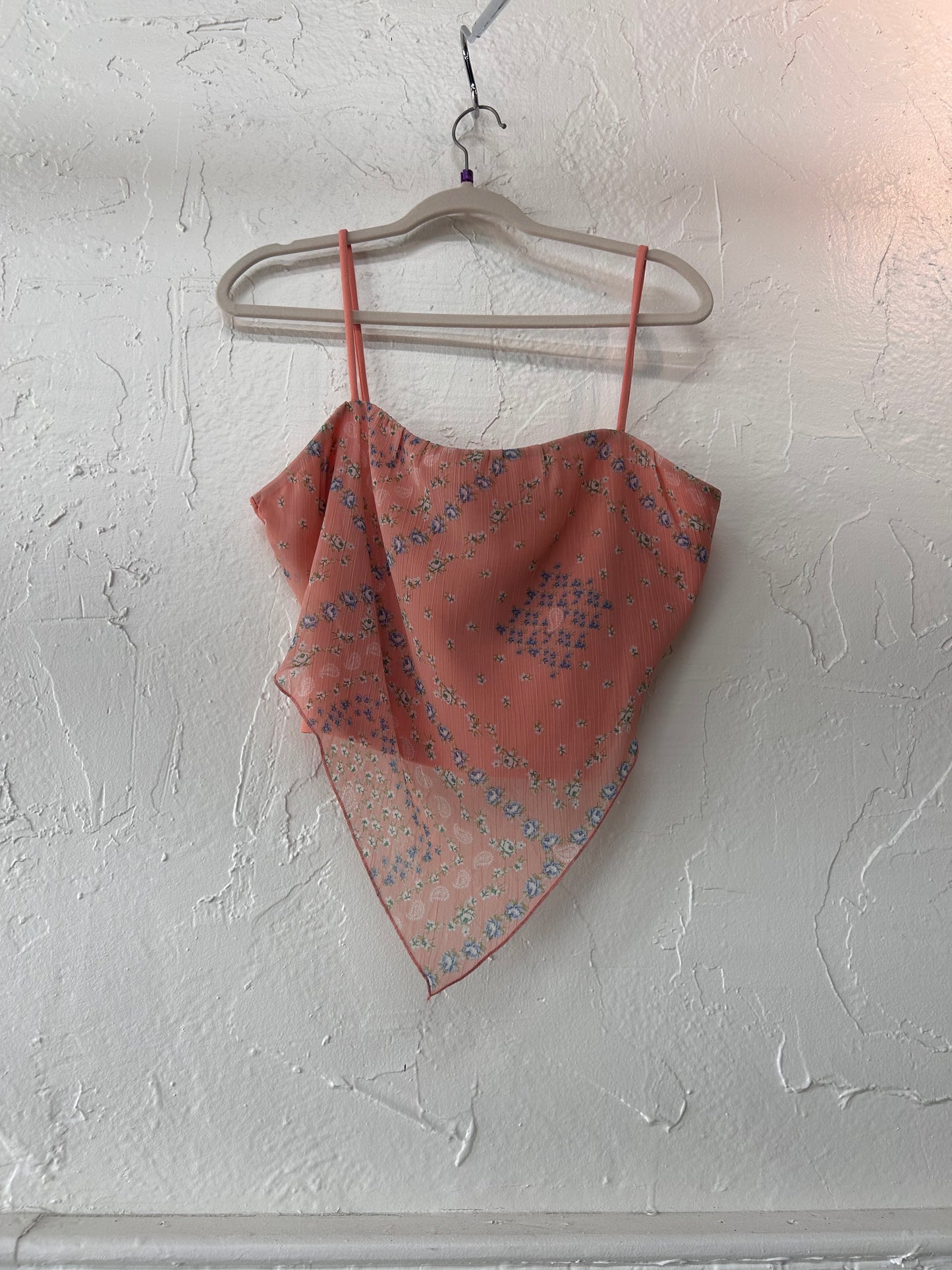 Just Peachy Scarf Tank Top
