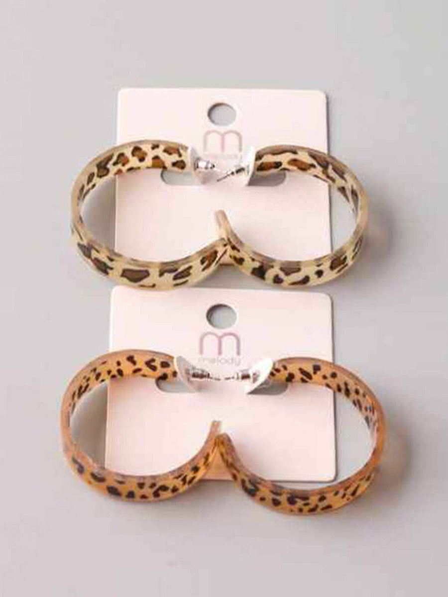 Animal Print Hoop Earrings