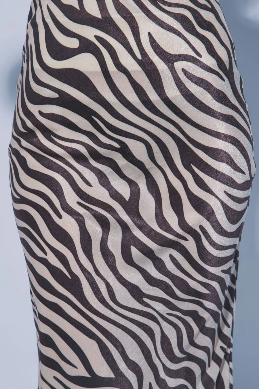 ZEBRA PRINT MIDI SKIRT