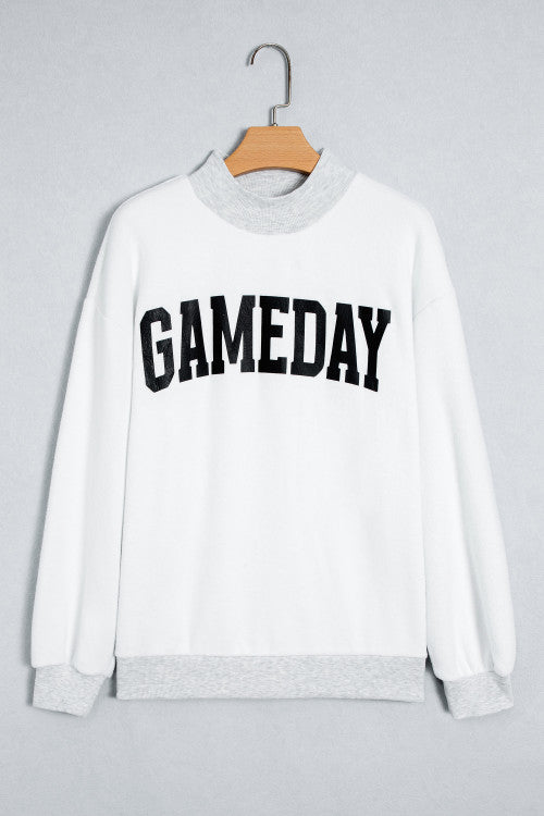 ‘It’s Game Time’ Reversible Mockneck Sweatshirt