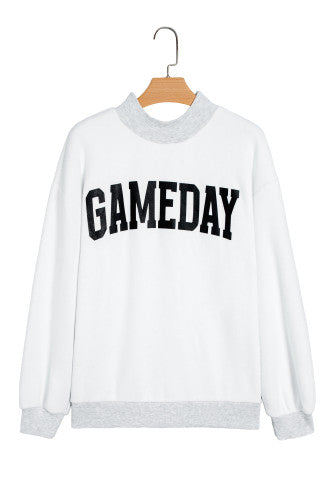 ‘It’s Game Time’ Reversible Mockneck Sweatshirt