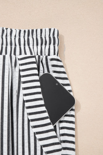 ‘Market Days’ Black and White Striped Pants