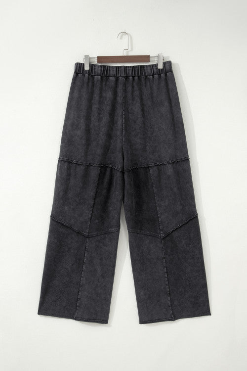 ‘Around Town’ Tiered Jersey Wide Leg Patchwork Pants