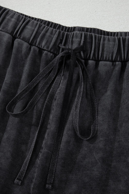 ‘Around Town’ Tiered Jersey Wide Leg Patchwork Pants