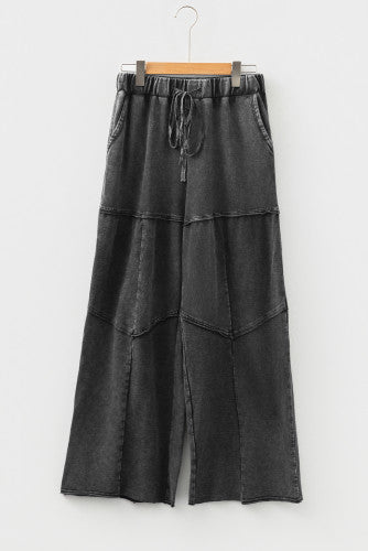 ‘Around Town’ Tiered Jersey Wide Leg Patchwork Pants