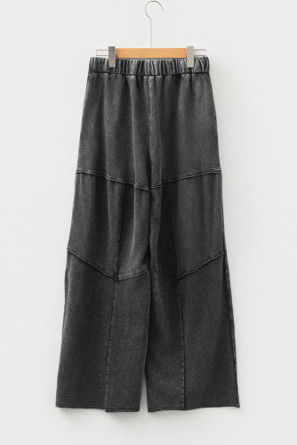 ‘Around Town’ Tiered Jersey Wide Leg Patchwork Pants