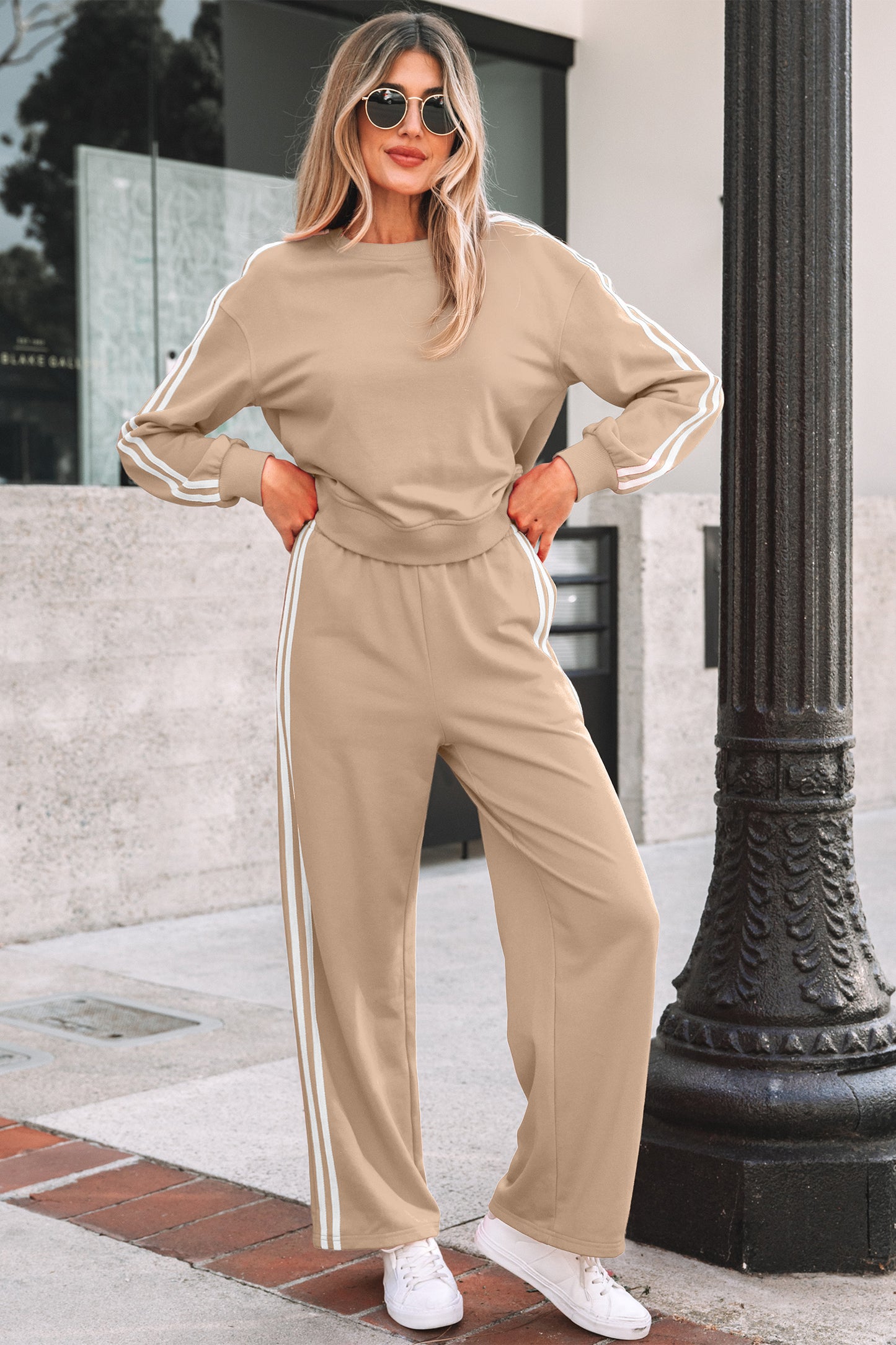 Off Duty Stripe Lounge Set
