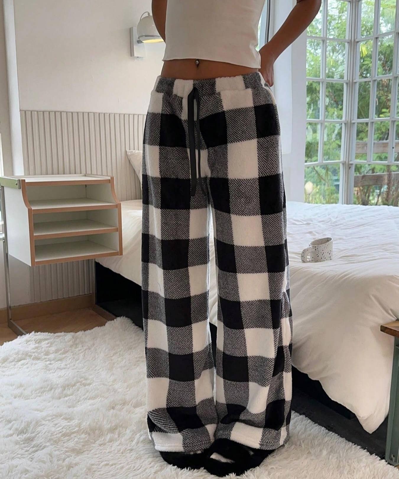 Leopard print or Teddy Bear fleece lounge pants