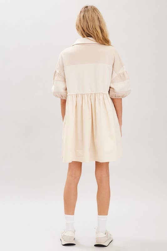 Cotton Terry Mini Dress