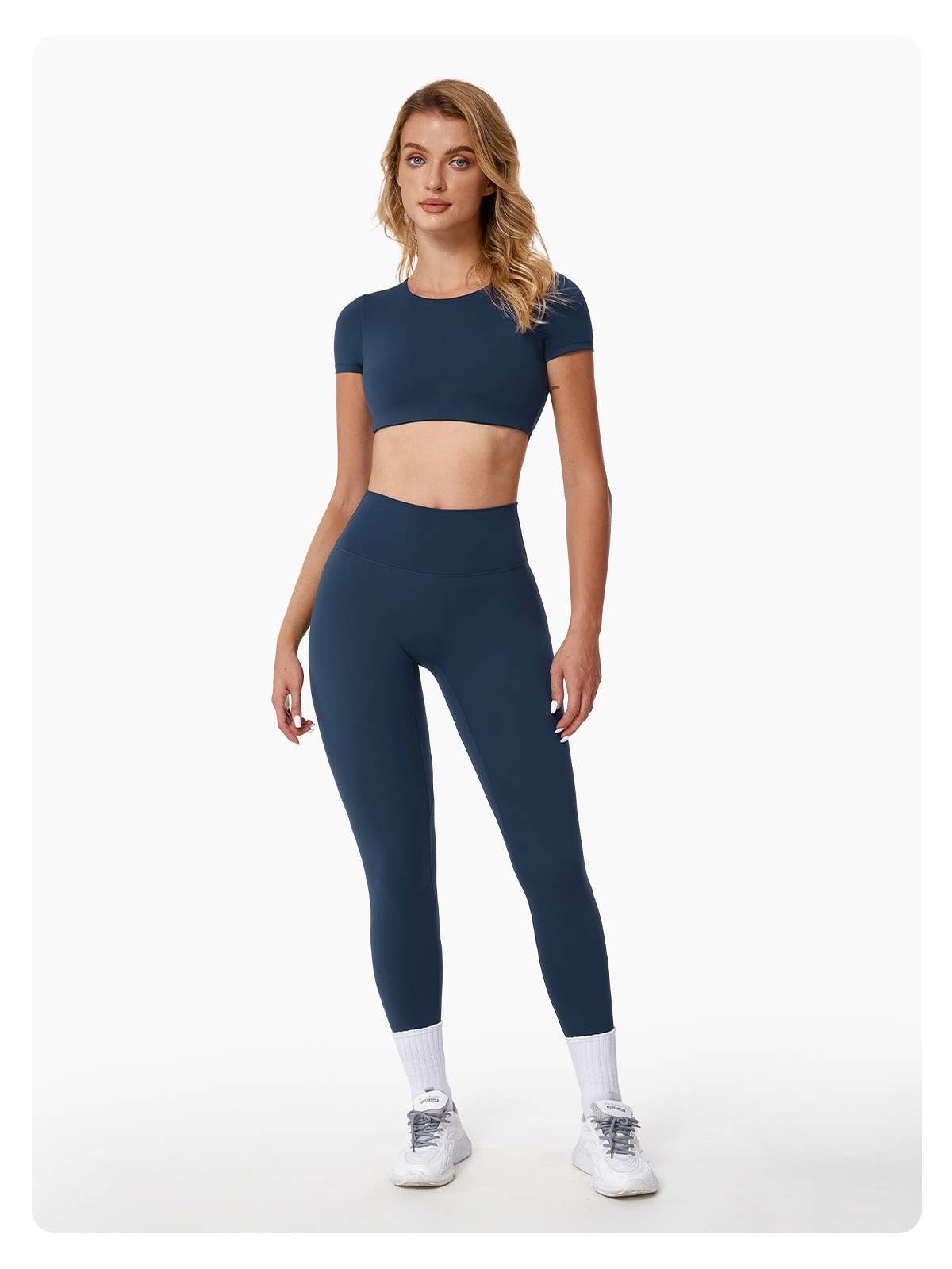 Nikki Buttery Soft High-Waisted Leggings: Frosty Gray / L
