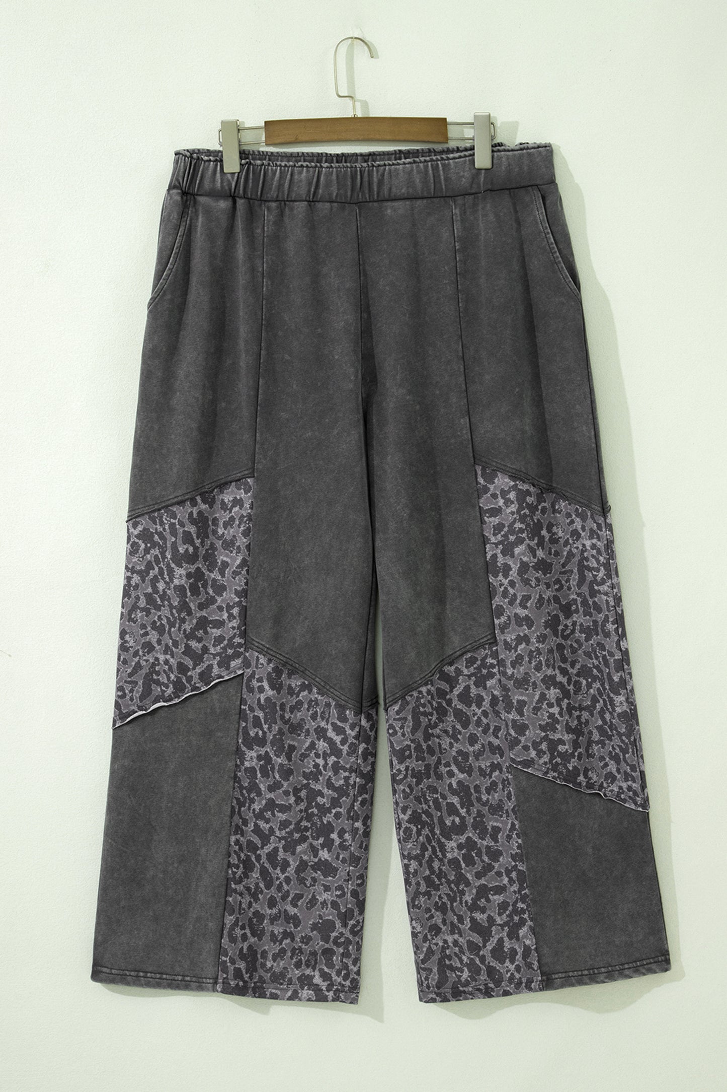 Smokeshow Leopard Patch Pants ( Plus Size )