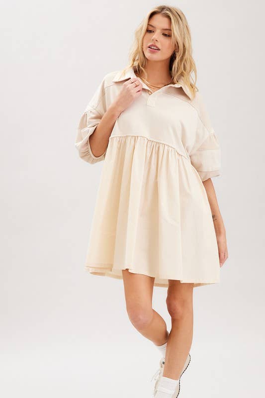 Cotton Terry Mini Dress
