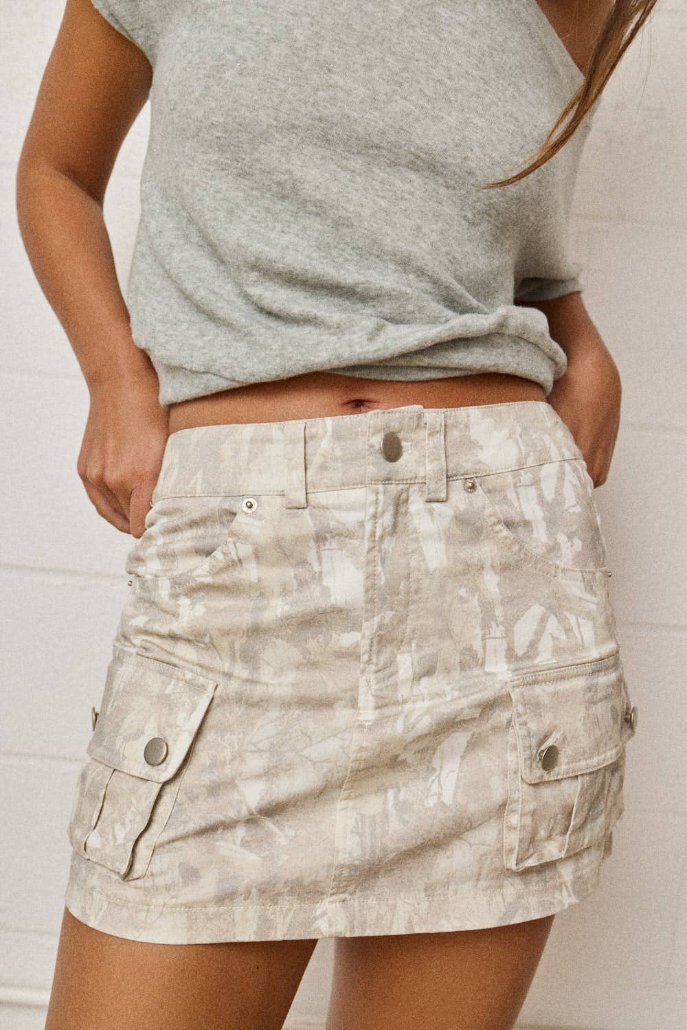 PS50789 - CAMOUFLAGE MINI SKIRT