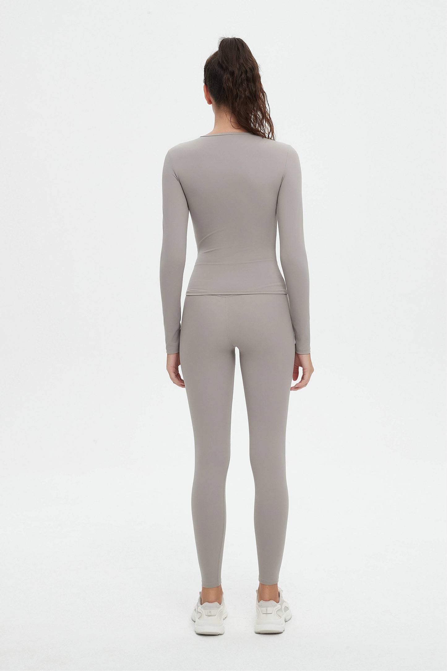 Nikki Buttery Soft High-Waisted Leggings: Frosty Gray / XL