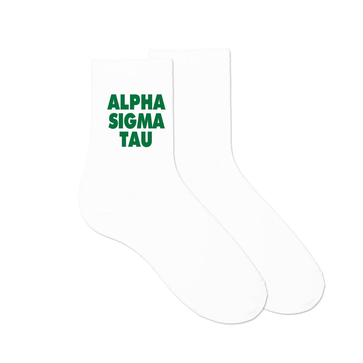 Cotton  Crew Socks Printed in Sorority Name and Color