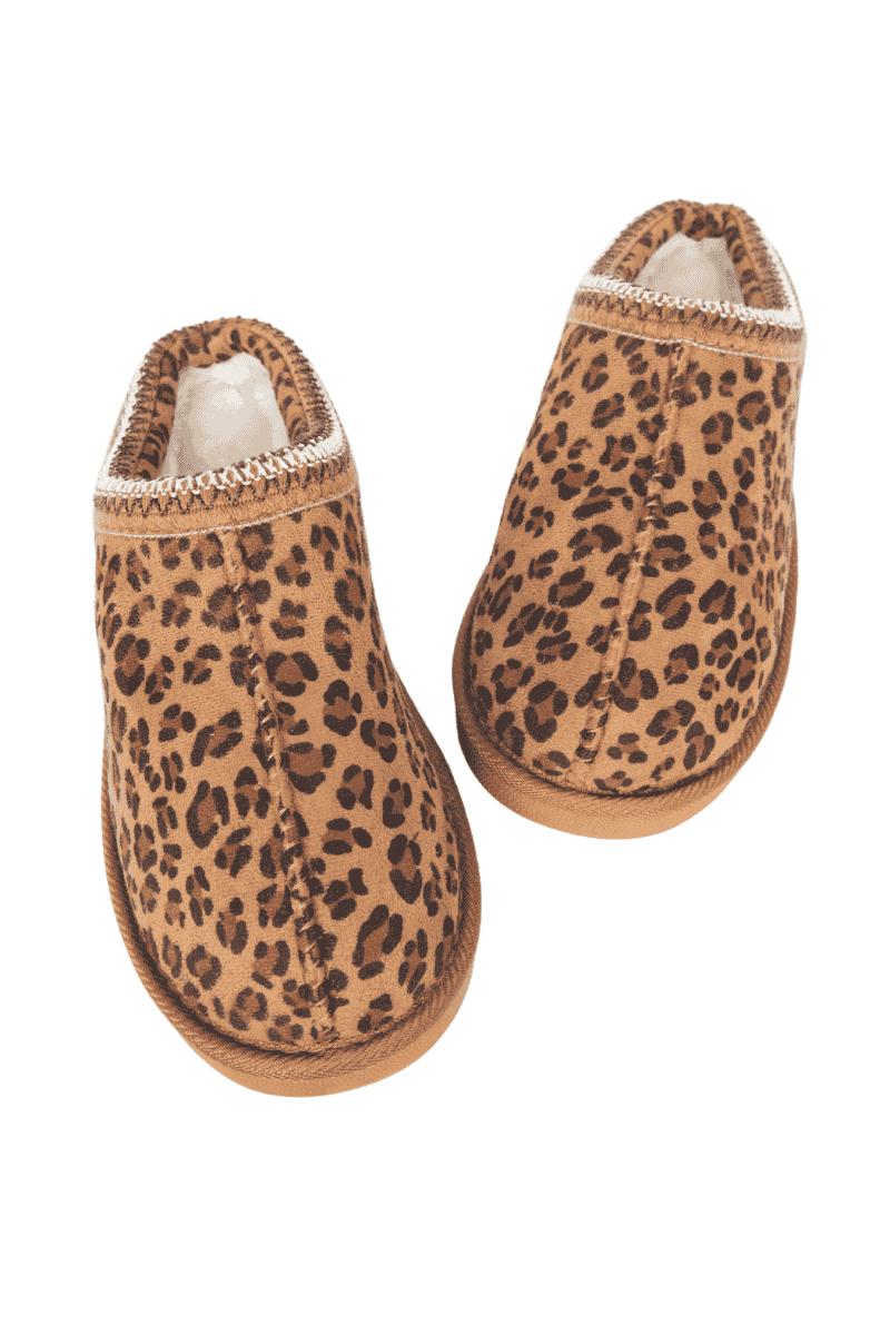 Leopard Print Embroidered Cute Slippers: Leopard / L/XL