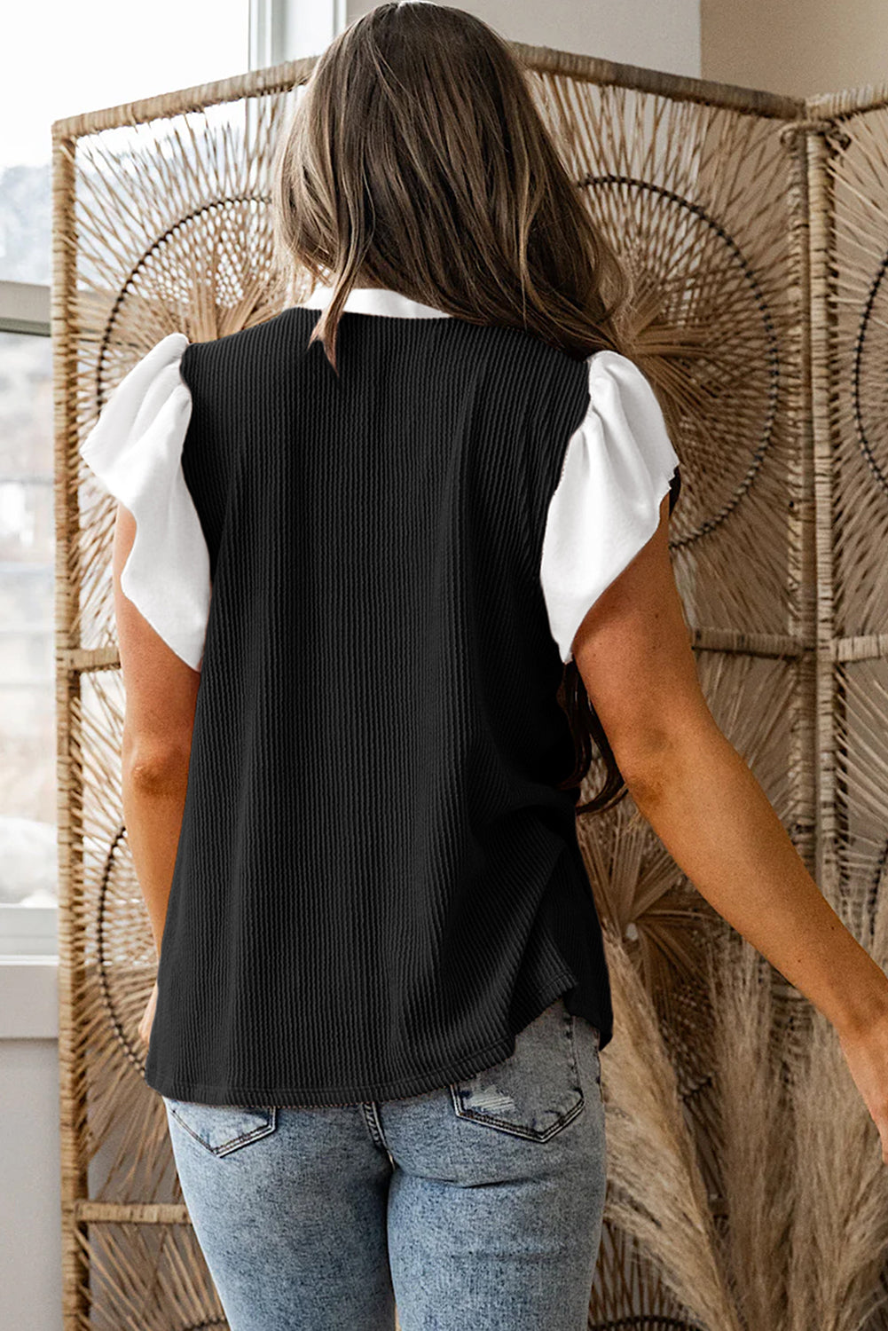 Rosy Ruffle Knit Top (Plus Size)