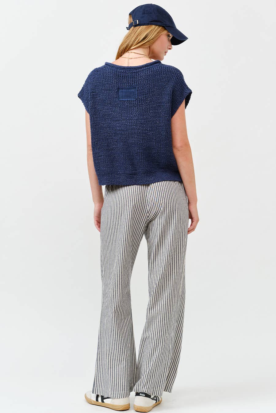 IM8867 - Striped Wide Linen Pants