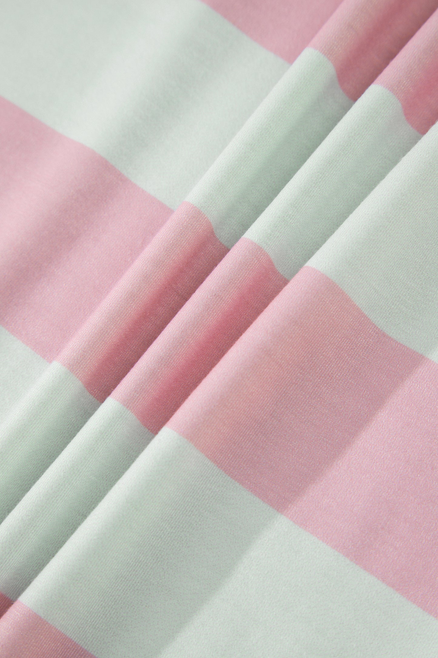 Green Stripe Exposed Seam Ribbed Patchwork Oversized Tee