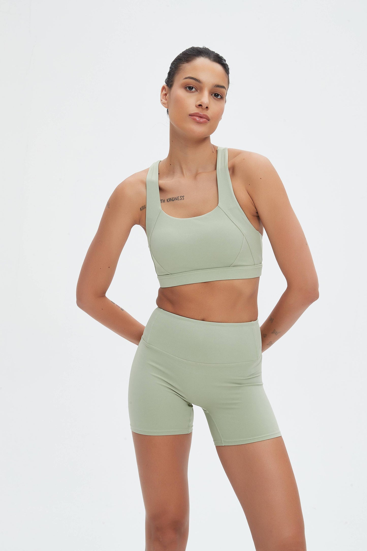 Rosalind 3-Piece Crop Jacket Workout Activewear Set: Midnight / L