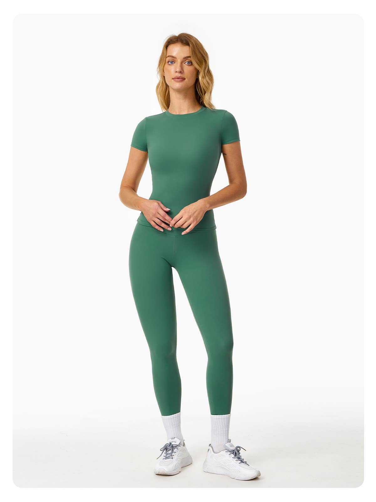 Natalie Fitted Short Sleeve Active Top: Black / XL