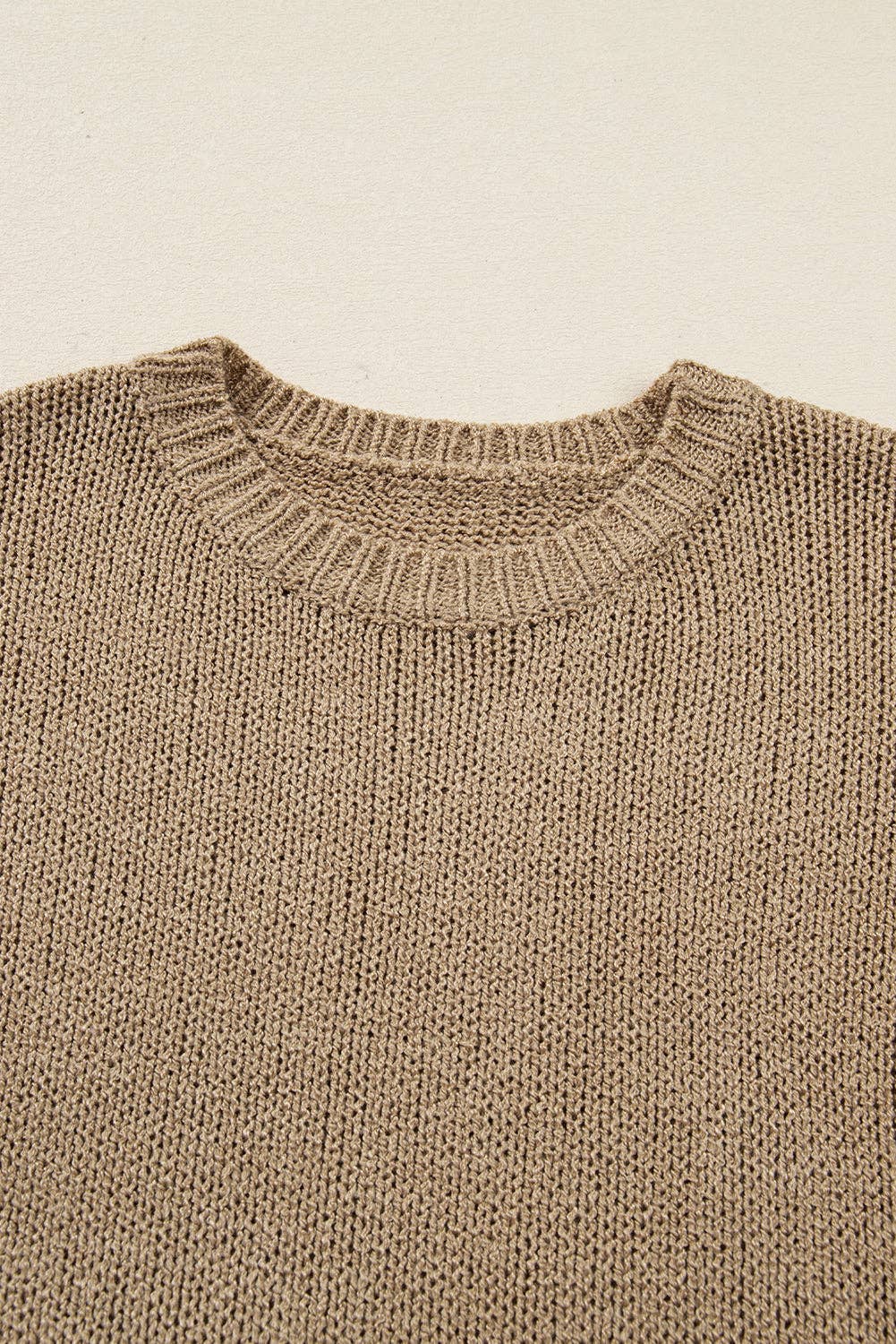 Solid Slouchy Drop Shoulder Sweater Dress