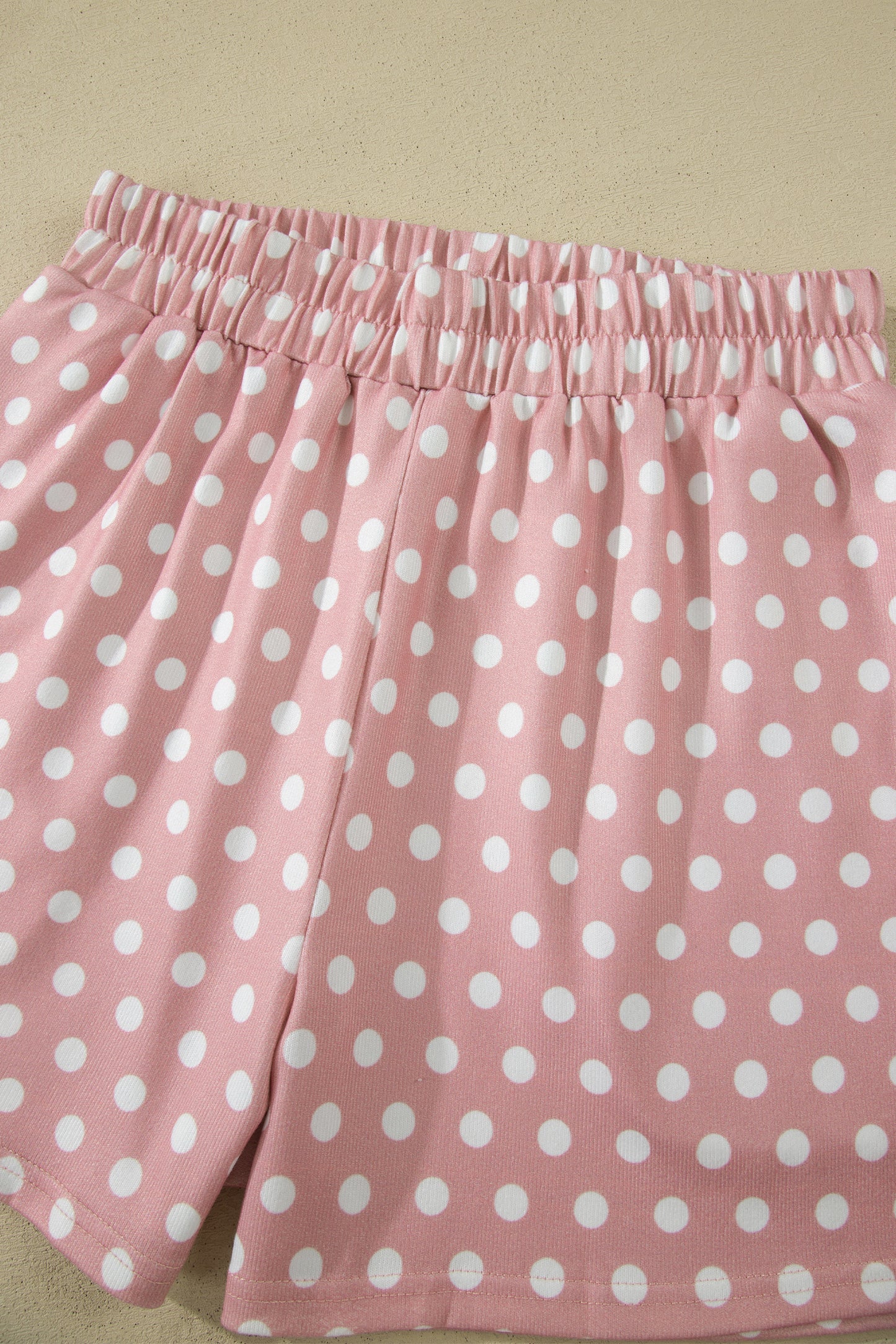 Purple Polka Dot Print Short Set