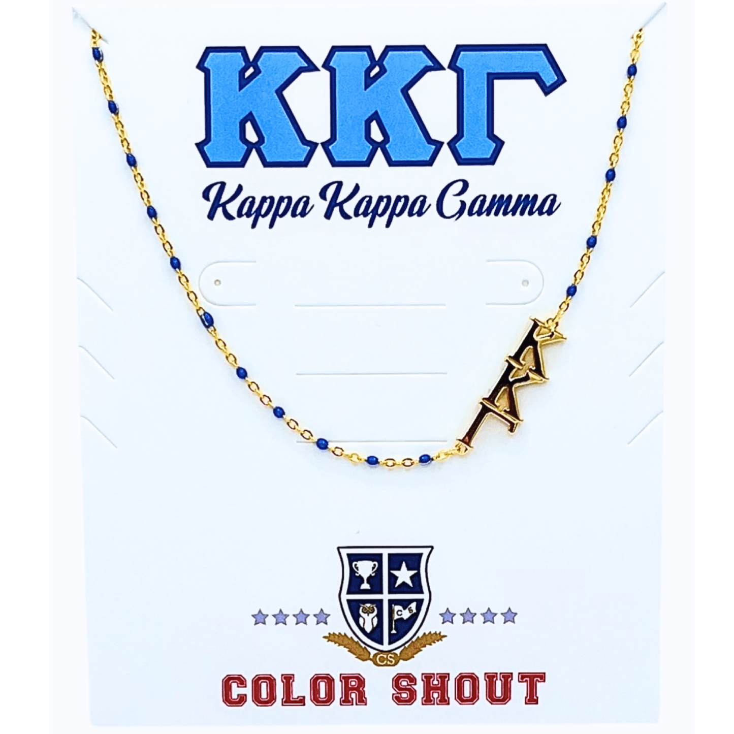 The Sorority Necklace: Side Set Greek letters