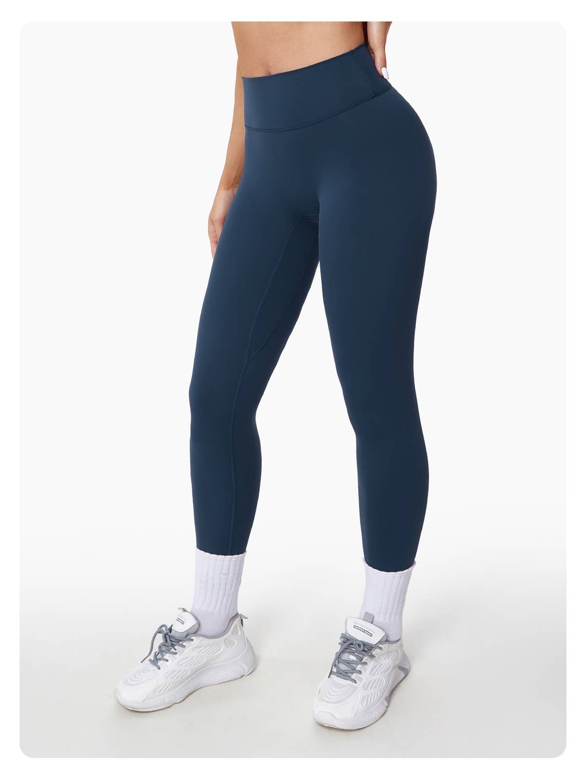 Nikki Buttery Soft High-Waisted Leggings: Frosty Gray / L