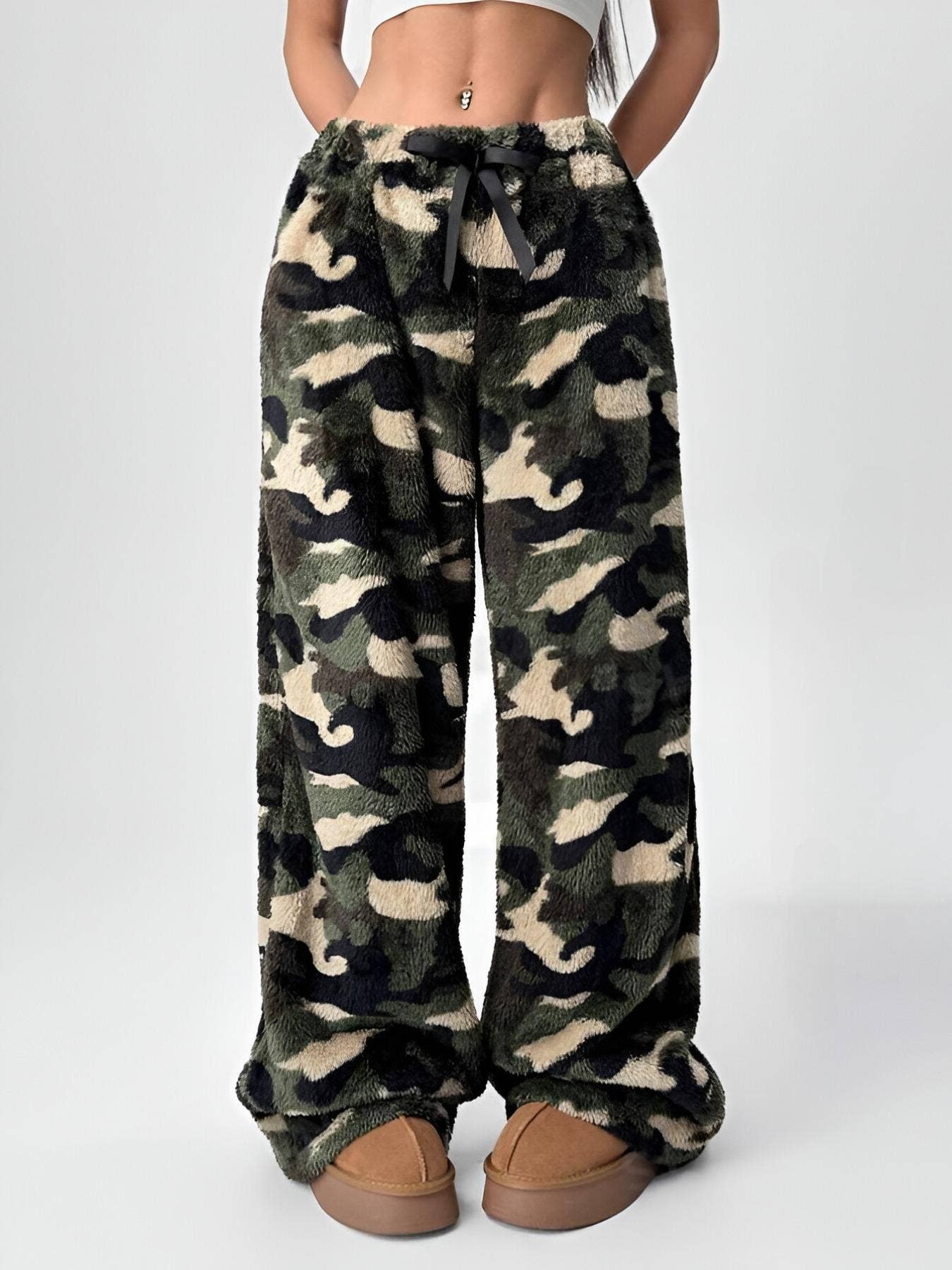 Leopard print or Teddy Bear fleece lounge pants