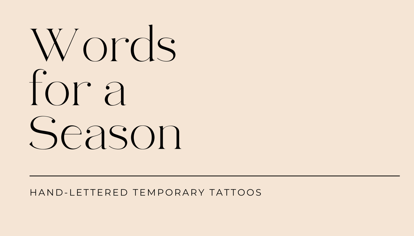 Strength Calligraphy Temp Tattoo | Skin and Hat Tattoo
