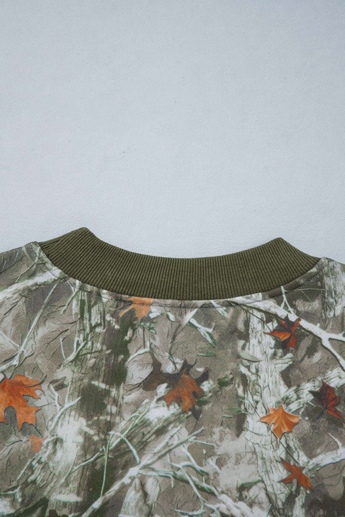 Gray Western Camo Letter Print Baggy Pullover Sweatshirt