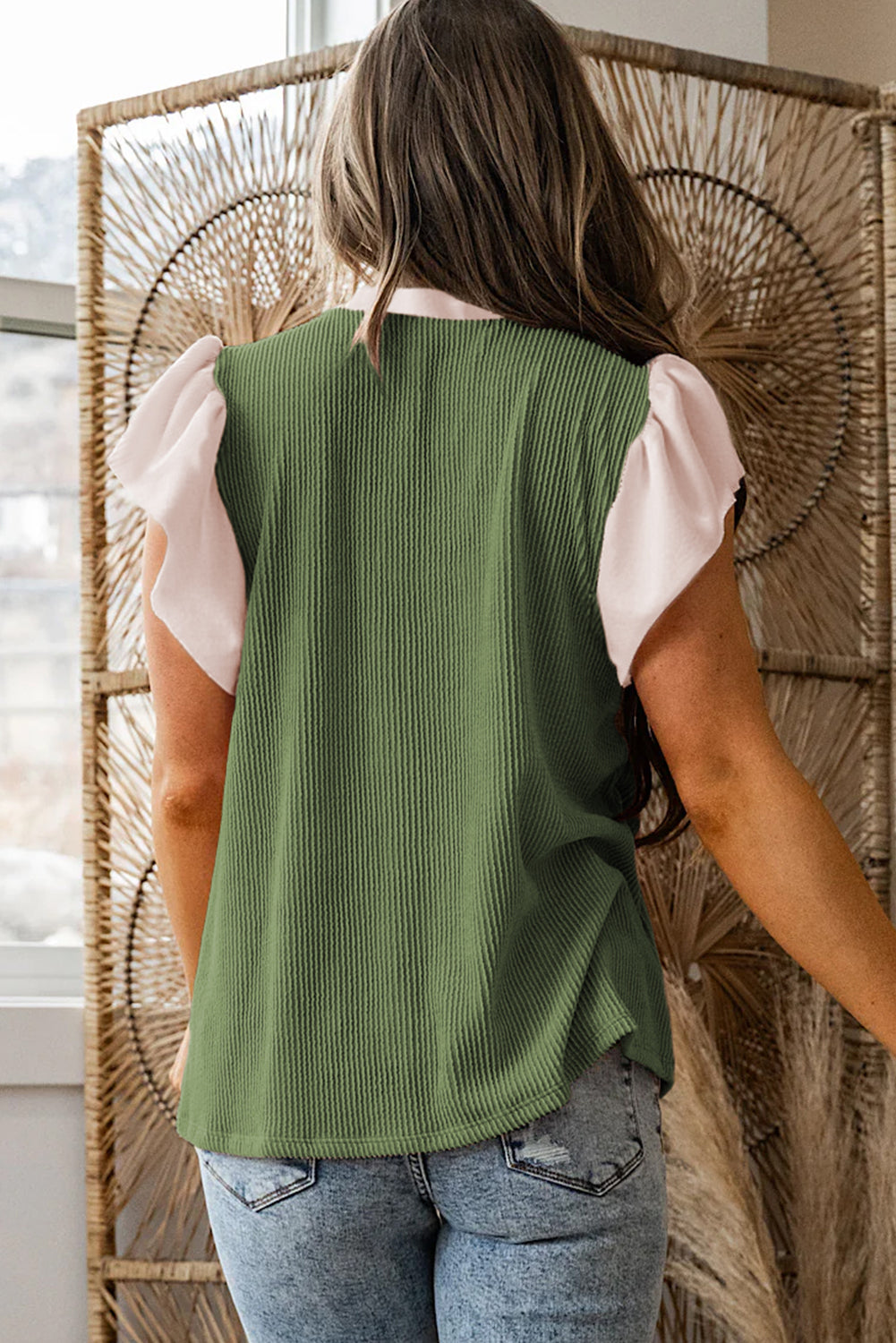 Rosy Ruffle Knit Top (Plus Size)
