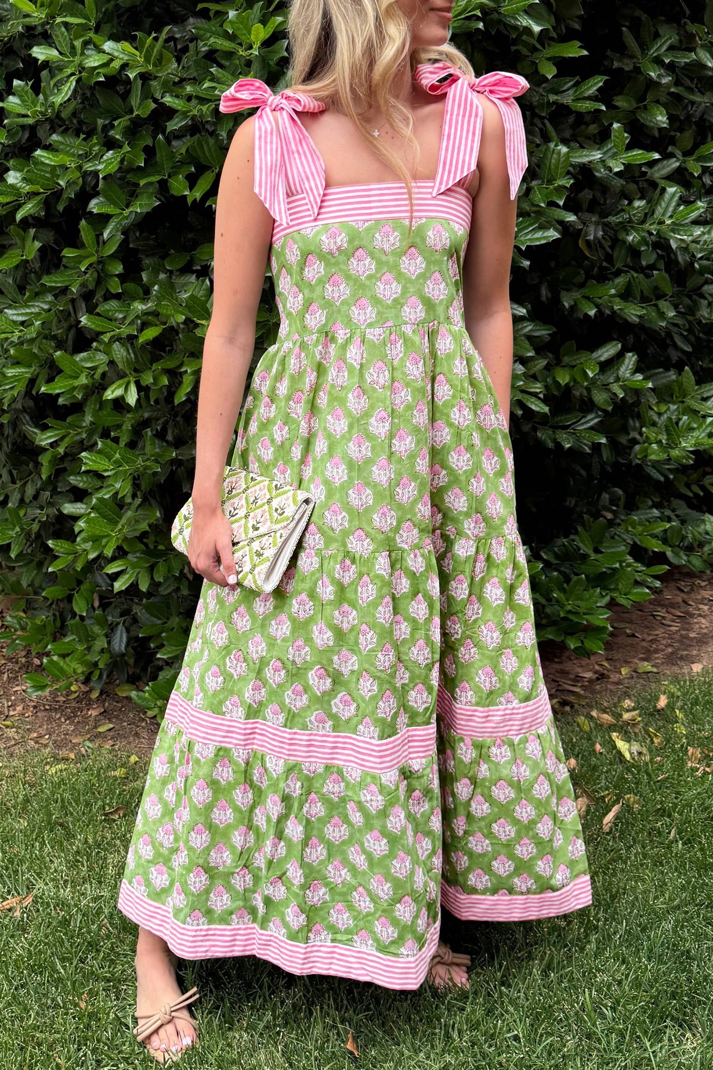 Sweet Magnolia Stripes and Floral Maxi