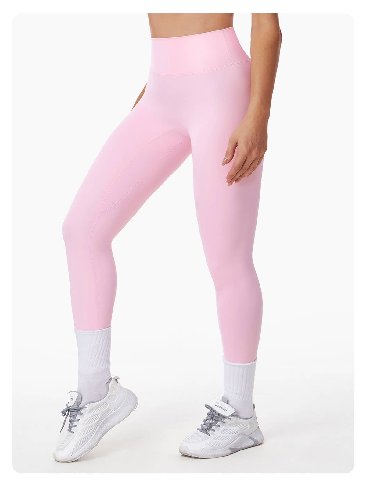Nikki Buttery Soft High-Waisted Leggings: Frosty Gray / S
