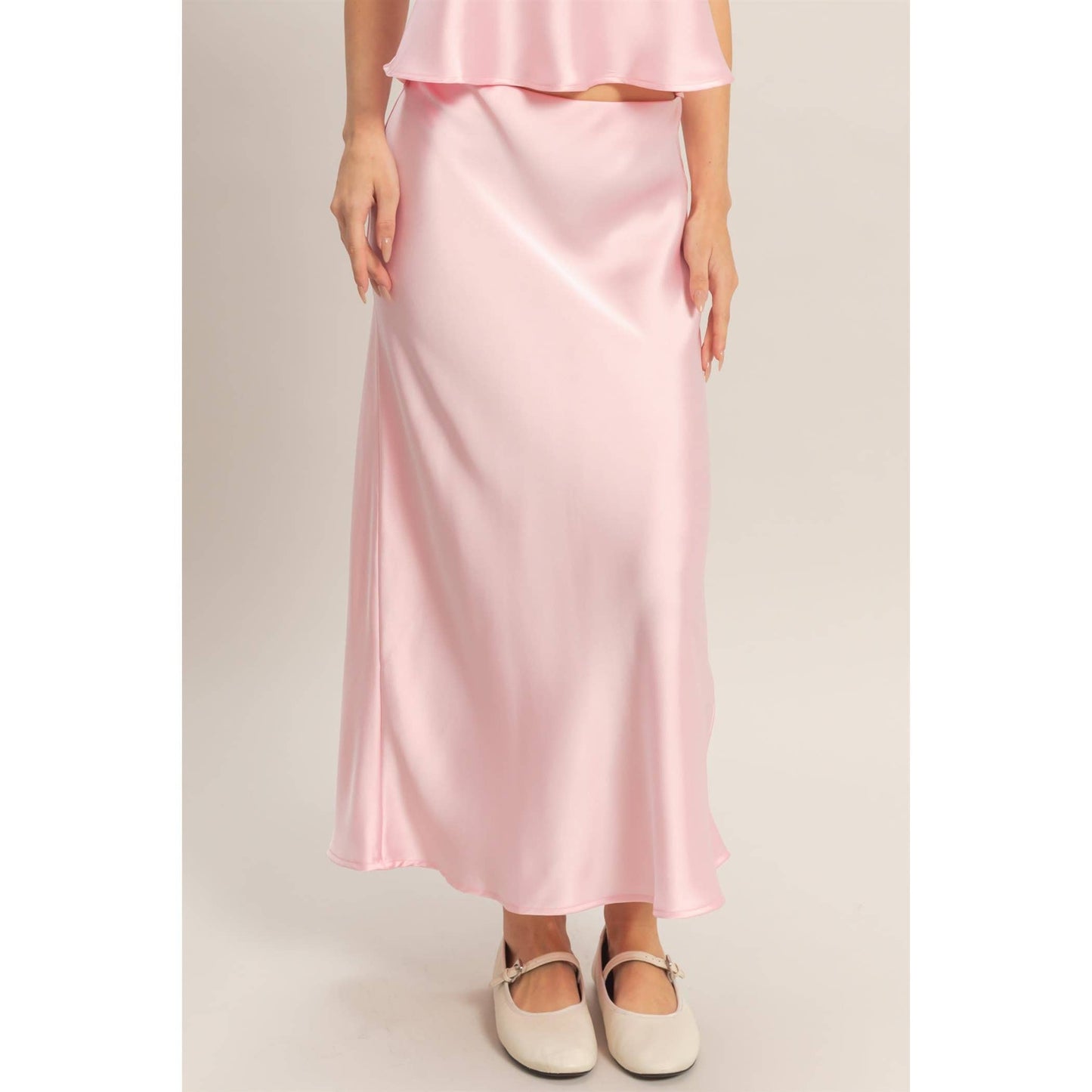 Satin Midi Skirt