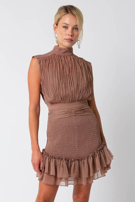 Jasper Mini Dress: Purple / L