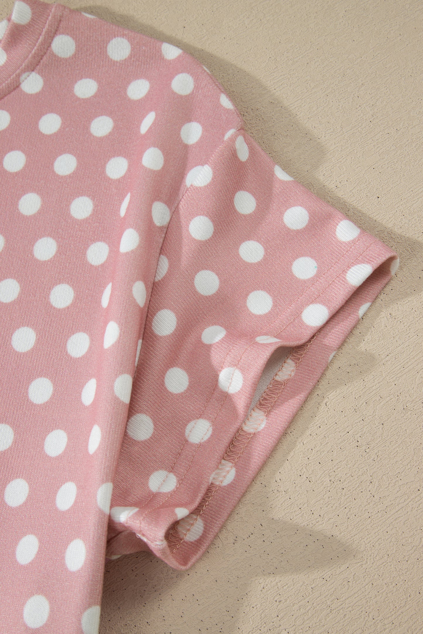 Purple Polka Dot Print Short Set