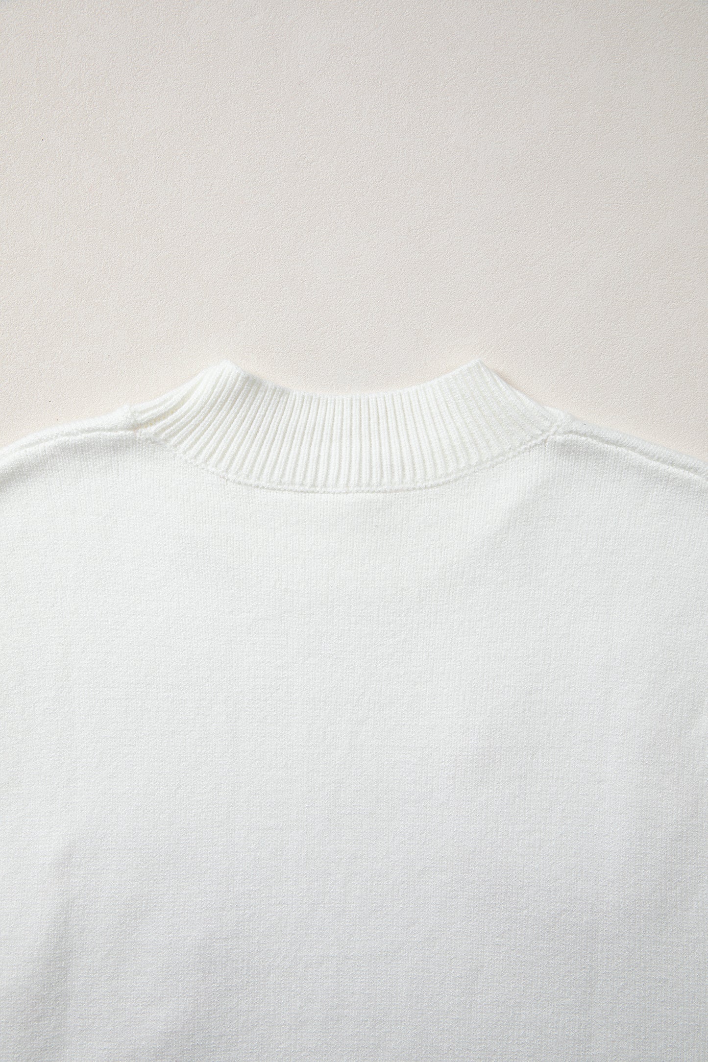 Bright Green Corded Horseshoes Ribbed Trim Mock Neck Short Sleeve Sweater