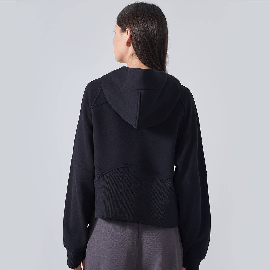 Women Fall Winter Half Zipper Sweatshirt Big Pockets Hoodie : Brown / S